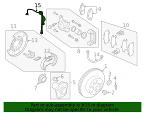 Rear left ABS sensor for Infiniti FX35 FX45 03-08