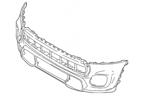 Bare front bumper Mini Cooper F56 3d 14-19 prerest