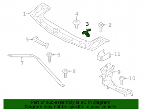Upper right headlight mount for BMW 2 F22 14-21