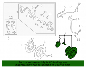 Rear left hub Hyundai Sonata 20 - for car parking