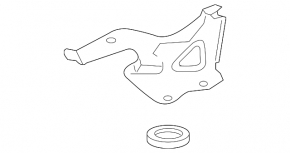 Hood hinge right Lexus ES300h ES350 13-18