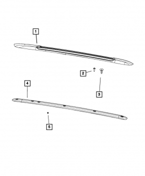 Roof rails 2pcs Jeep Grand Cherokee WK2 11-21
