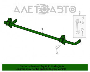 Rear stabilizer bar Chrysler 200 15-17 fwd 21mm
