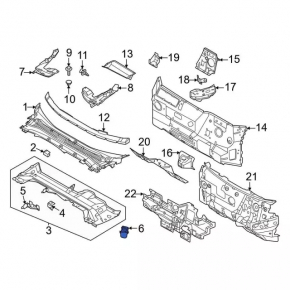 Front left windshield wiper grille drain for Ford Fusion mk5 17-20