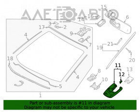 Interior mirror cover Toyota Highlander 20 - for camera