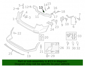 Rear bumper mount on amplifier lower right Kia Sorento 19-20