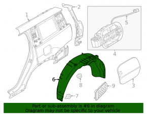 Rear right fender liner Hyundai Santa Fe 24-26