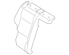 Right rear seat back with armrest Audi A4 B8 13-16, grey leather with grey stitching, with belt, cup holder broken, needs cleaning