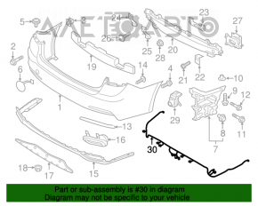 Rear bumper wiring for Hyundai Genesis 14-16 for parking sensors