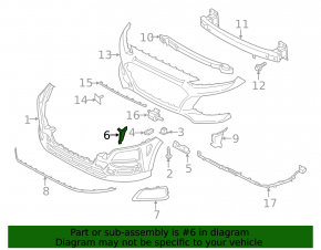 Front bumper reflector right Hyundai Kona 18-21 1.6, 2.0