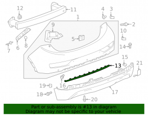 Chevrolet Bolt Rear Bumper Molding 17-21 Scratch