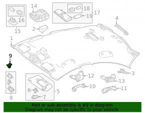 Driver's visor mounting hook Mercedes GLA 14-20 beige