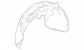Rear right mudguard Mercedes W167 GLE 350 450 20-23