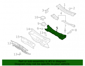 Wiper pan metal Ford Flex 09-12 prerest