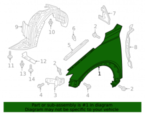 Front right fender Mazda CX-3 16-21