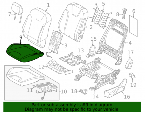 Passenger seat for Ford Focus mk3 11-14 pre-rest, pre-rest, titanium