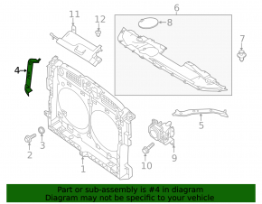 Right eyelash TV bracket for Infiniti JX35 QX60 13-20