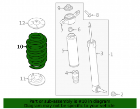 Ford Explorer 20-23 right rear spring, blue and orange stiffness