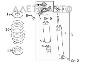 Ford Explorer 20-23 right rear spring, blue and orange stiffness