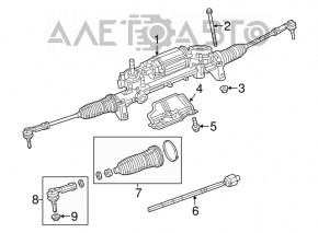 Steering rack Chrysler 200 15-17, chip breakage