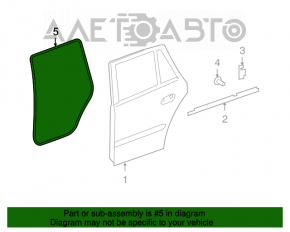 Mercedes X164 GL rear right door seal