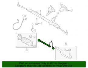 Left steering rod for Volvo S60 17-17