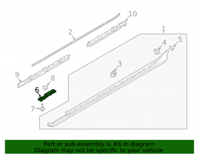 Left side sill mount for Volvo S60 19-25