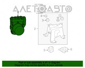 ABS ABS Lexus RX350 10-15 FWD