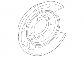 Rear right brake disc cover for Lexus GX460 10-23