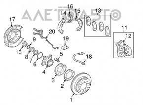 Brake Disc Cover Rear Right Lexus GX470 03-09