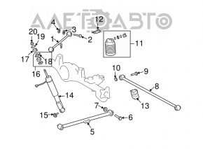 Rear left air strut for Lexus GX470 03-09