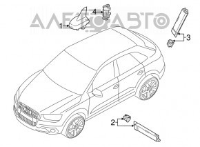 Antenna fin Audi Q3 8U 15-18 without navigation