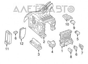 Fuse box bracket under the dashboard right Audi A6 C7 12-18