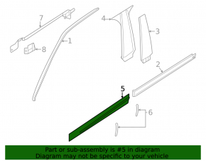 Lower front left door trim for BMW iX 21-25