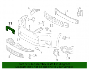 Lexus CT200h 11-13 Front Bumper License Plate