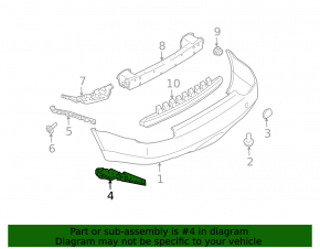 Rear bumper mount lower left Subaru b9 Tribeca