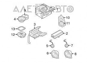 Speaker door rear left BMW X5 X6 E70 E71 07-13