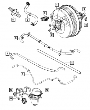 Dodge Charger 11 Vacuum Booster - Rusty