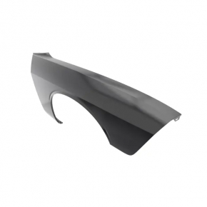 Front right fender of a 09-23 Dodge Challenger, steel, dented, bump from the inside