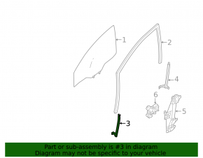 Front Right Door Glass Guide Front Nissan Sentra 20-24