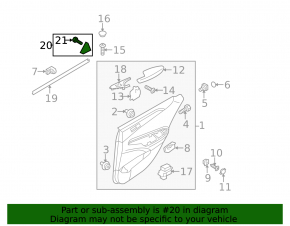 Door trim inner rear right Hyundai Sonata 11-15