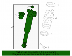 Rear right shock absorber for Chevrolet Camaro 16-23 with support