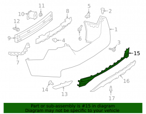 Nissan Altima 19-24 rear bumper trim