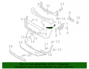 Front bumper-headlight mount, left, Hyundai Santa FE 21-23