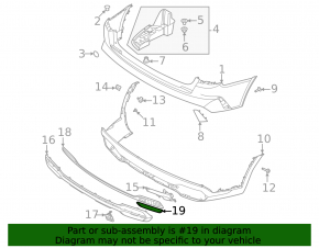 Left rear bumper lip trim for Kia Sorento 21-24 HEV, PHEV
