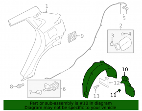 Rear left fender liner Hyundai Venue 20-26