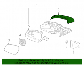 Right side mirror cover for Hyundai Venue 20-25