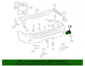 Front bumper parking sensors for Toyota Rav4 13-18