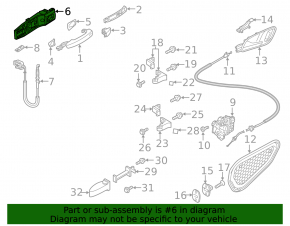 Front right door handle mechanism Audi A3 8V 15-20 keyless