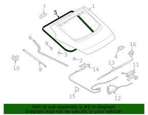 Nissan 350z Trunk Lid Seal